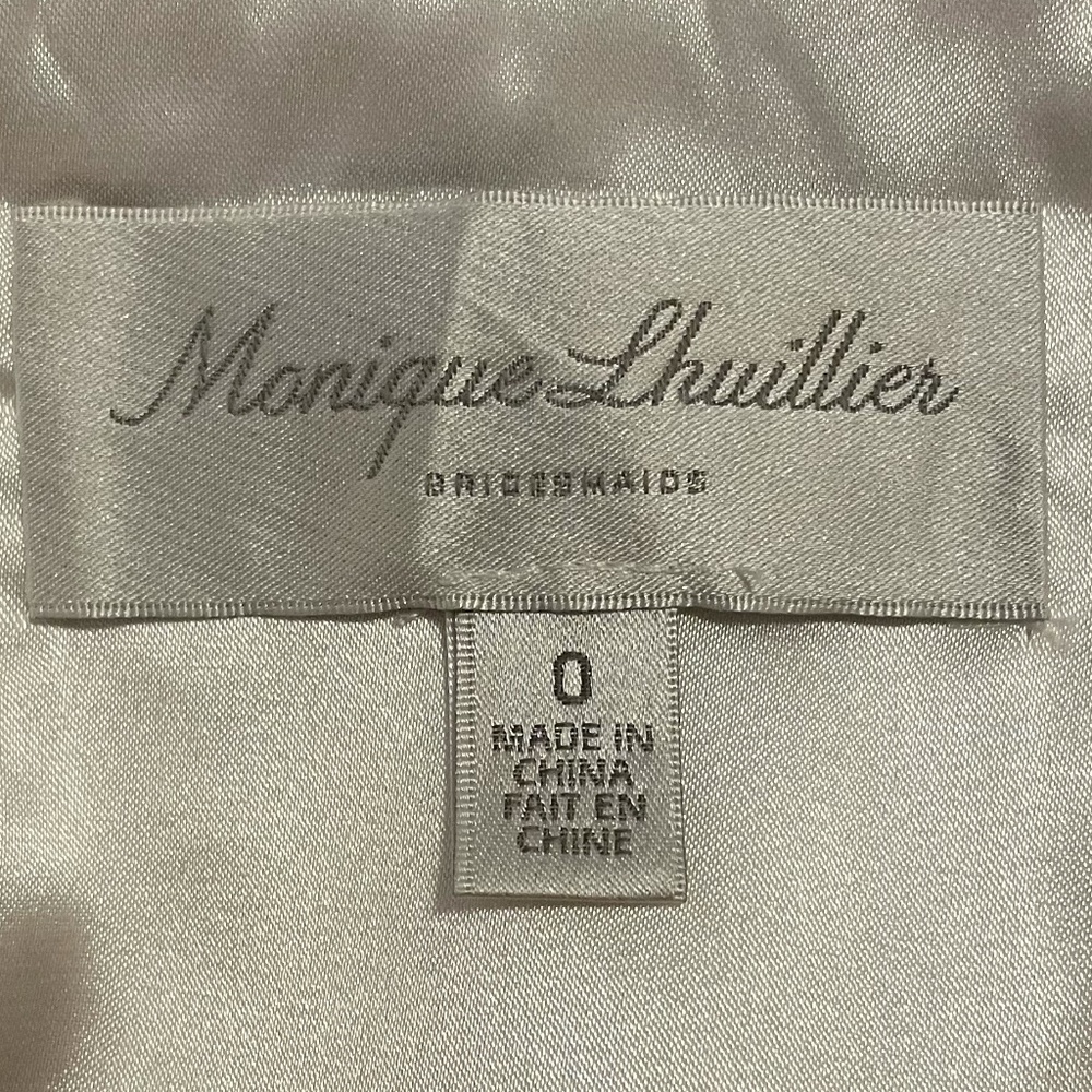 Monique Lhuillier Empire Waist Bridesmaid Bride Wedding Dress Minimalist Size 0 - Picture 4 of 8